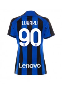 Inter Milan Romelu Lukaku #90 Fotballdrakt Hjemme Klær Dame 2022-23 Korte ermer
